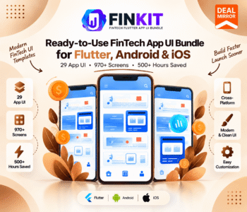 Finkit FinTech Flutter app templates with ready-made mobile screens