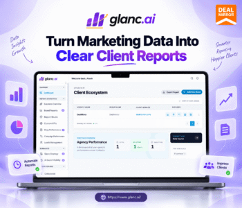 Glanc AI client reporting and performance tracking dashboard