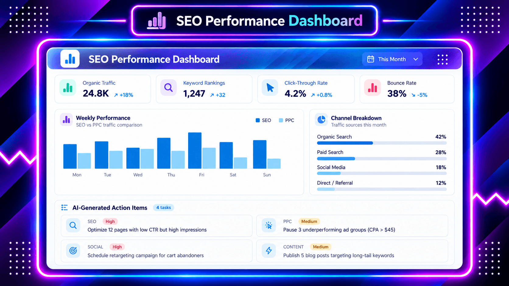 Glanc AI-powered marketing reporting software for agencies