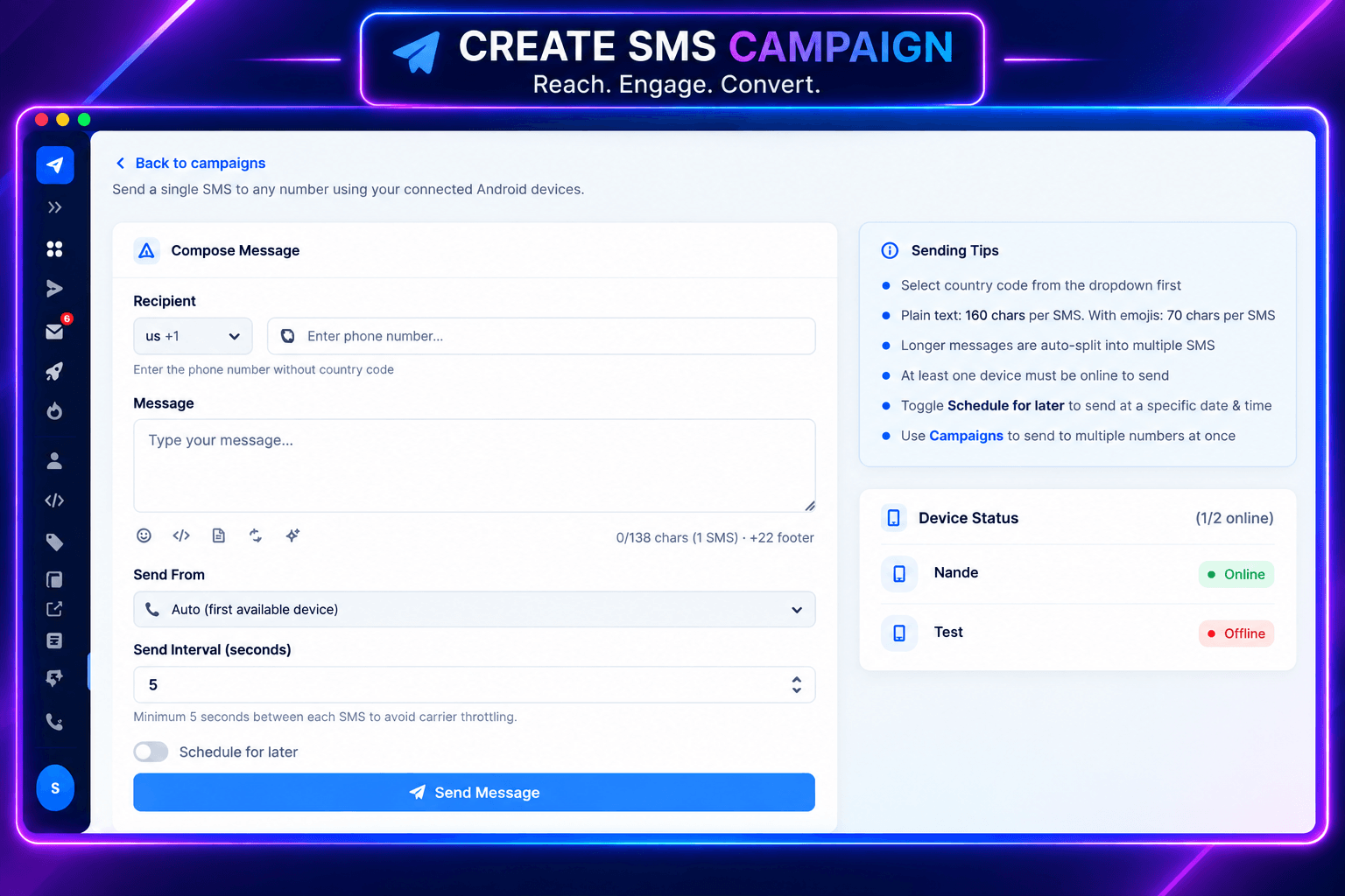 HighSMS CRM SMS automation and customer messaging tool
