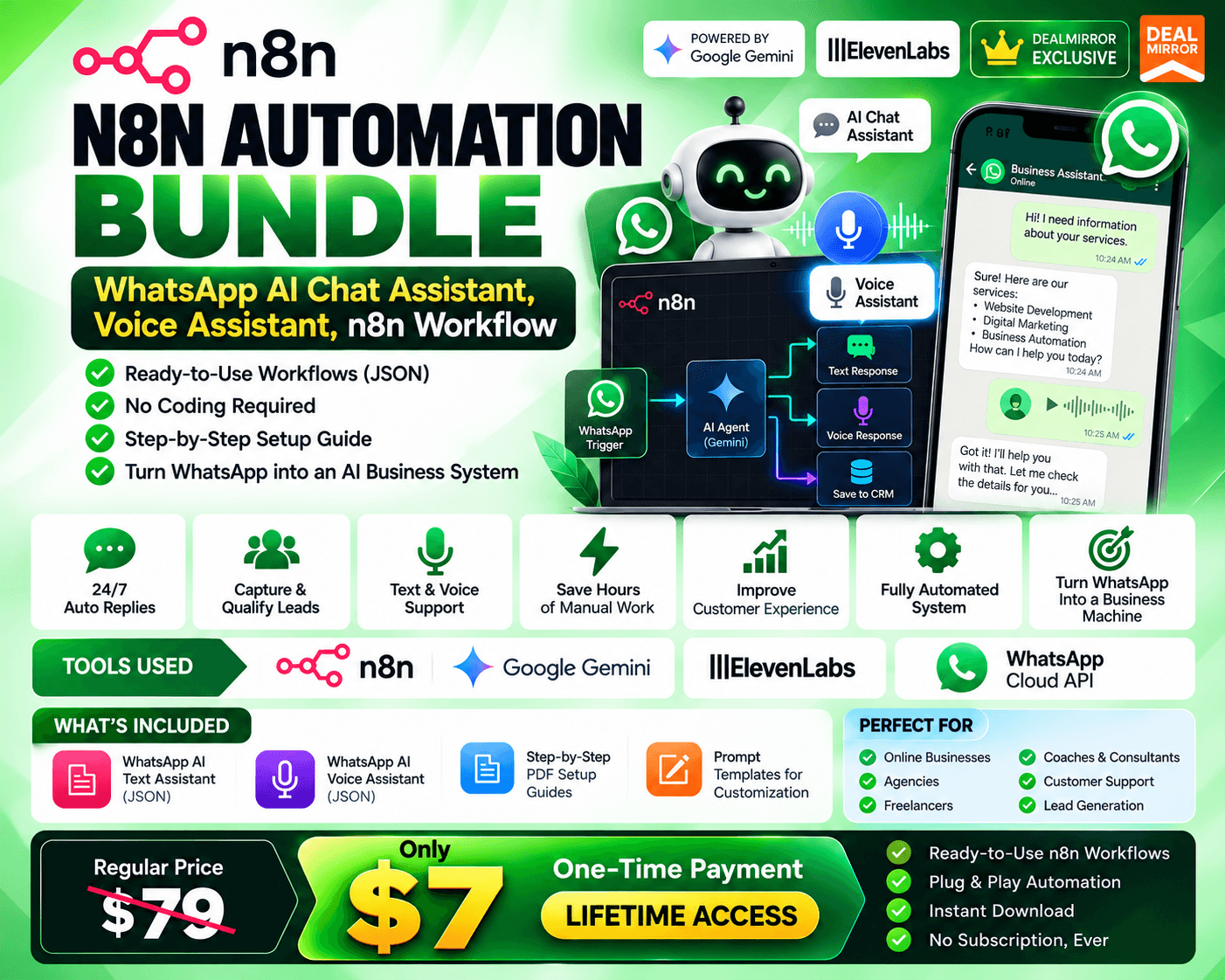 N8N WhatsApp AI Automation Bundle
